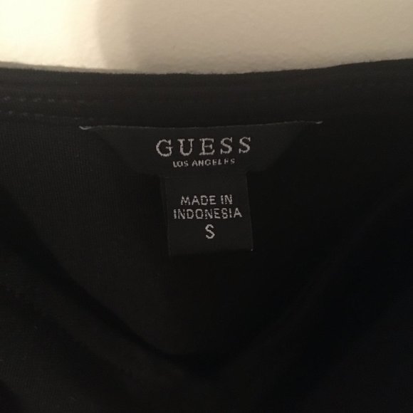 Guess Black Sleeveless Crop Top with Ribbon - Picture 4 of 4